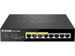 Коммутатор D-Link DGS-1008P/F1A (8 x GE (4 x PoE+), 80W)