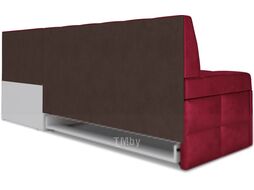 Уголок кухонный мягкий Mebel-Ars Атлантис правый 190x84x120 (бархат красный Star Velvet 3 Dark Red)