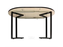 Обеденный стол Sheffilton SHT-T41/100-140 (браун стоун/черный МДФ/пластик/металл)