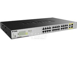 Коммутатор D-Link DGS-1026MP/B1A (24 x GE РoE+, 2 x ComboSFP, 370W)