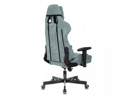 Кресло игровое Zombie VIKING KNIGHT Fabric синий Light-27 с подголов. крестов. металл