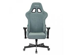 Кресло игровое Zombie VIKING KNIGHT Fabric синий Light-27 с подголов. крестов. металл