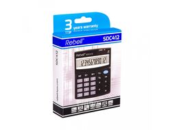 Калькулятор настольный 12р. SDC-412 BX Rebell черный 125*100*27 мм