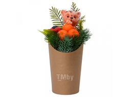 Мыло туалетное "Тигренок в стакане" 104 г. ручной работы, упак., разноцветный Oasis
