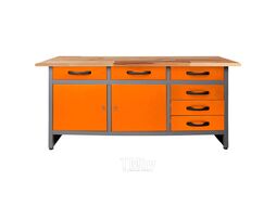 Стол-верстак для мастерской BAUMEISTER BTC-008 ORANGE