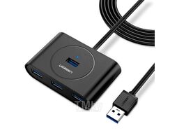 Хаб UGREEN USB 3.0 Hub 0.5m CR113 (Black) (20290)