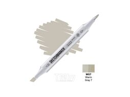 Маркер перм., худ. двусторонний, SG7, серый простой №7 Sketchmarker SM-SG7