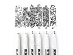 Ручка капиллярная 0.05 мм, черный Sketchmarker SML-005