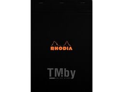Блокнот А5 148*210 мм, 80 л., в клетку скоба сверху, обл. карт., оранжевый Rhodia 16200С