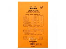 Блокнот А5 148*210 мм, 80 л., в клетку скоба сверху, обл. карт., оранжевый Rhodia 16200С