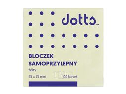 Бумага для заметок на клейкой основе 50*75 мм 100 л, желтый Dotts (NS50/75/D)