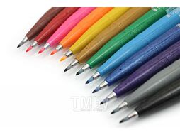 Маркер-кисть "Brush Sign pen" оранжевый Pentel SES15C-F