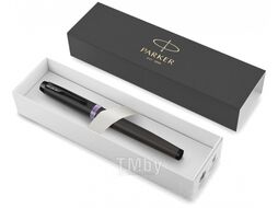 Ручка перьевая M "IM Vibrant Rings F315 Flame Orange PVD" метал., подарочн. упак., черный/оранжевый, патрон синий Parker 2172944