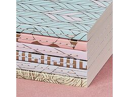 Блокнот А5 148*210 мм, 48 л., лин. "Neo Deco Spring-Summer collection", шитый, серый жемчуг Rhodia 193636C