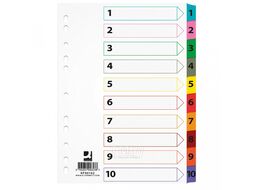 Разделитель на 12 делений А4 "Mylar " карт., с маркир., ассорти Q-Connect KF00163