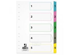 Разделитель на 12 делений А4 "Mylar " карт., с маркир., ассорти Q-Connect KF00163