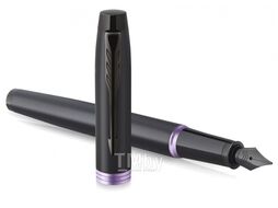 Ручка перьевая M "IM Vibrant Rings F315 Amethyst Purple PVD" метал., подарочн. упак., черный/фиолетовый, патрон синий Parker 2172949