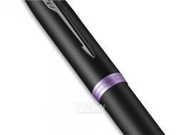Ручка перьевая M "IM Vibrant Rings F315 Amethyst Purple PVD" метал., подарочн. упак., черный/фиолетовый, патрон синий Parker 2172949