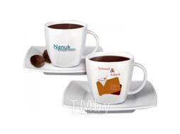 Чашка с блюдцем, фарфор. "Maxim Cafe Set" упак., белый SENATOR 937