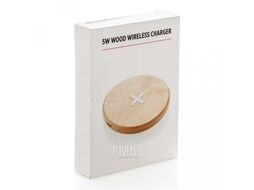 Зарядное устройство (индуктивное) "Wood" беспроводное, выход 5V/0.8A, карт. упак., коричневый Xindao