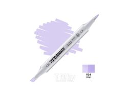 Маркер перм., худ. двусторонний, V24, сиреневый Sketchmarker SM-V24