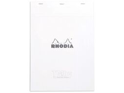 Блокнот А4 210*297 мм, 80 л., в клетку скоба сверху, обл. карт., оранжевый Rhodia 18200C