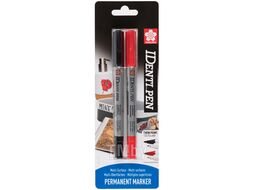 Маркер перм. двусторонний "Identi-Pen" черный, красный, 2шт, блист. Sakura BLXYK2A