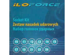 Набор головок ударных глубоких 11пр. 1/2'' (6-гр.) (10-15, 17, 19, 21, 22, 24), в кейсе ILOforce IF-4117-5MPB