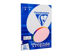 Бумага цветная A4, 80г/м, 100 л. "Trophee" mix пастель Clairefontaine 4100C