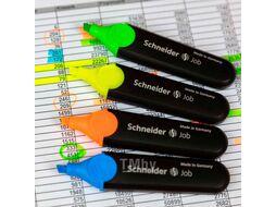 Набор маркеров текстовых "Job" 4 шт., ассорти Schneider 1500