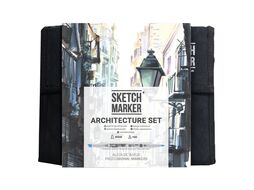 Маркер перм., худ. "Architecture Set" двусторонний, набор 36 шт.+ сумка-органайзер Sketchmarker 36arch