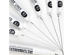 Ручка капиллярная набор 6 шт. (0,05, 0,1, 0,2, 0,3, 0,5, 0,7 мм) Sketchmarker SML-6SET