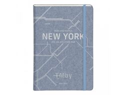 Блокнот А4 210*297 мм, 48 л., лин. "Jeans metro", деним, шитый, ассорти Rhodia 83532C