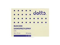 Бумага для заметок на клейкой основе 75*100 мм 100 л, желтый Dotts (NS100/75/D)