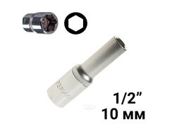 Головка торцевая ER-91503 1/2" DR 6-гранная глубокая 10мм ЭВРИКА