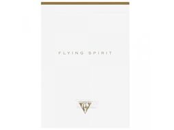 Блокнот А5 148*210 мм, 70 л., лин. "Flying Spirit" склейка сверху, обл. карт., крафт Clairefontaine 103636C