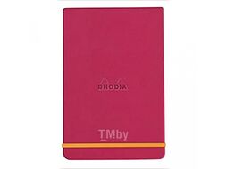 Блокнот А5 148*210 мм, 96 л., лин. "Rhodiarama Webnotepad", кожзам., тв. обл., на резинке, морская волна Rhodia 194388C
