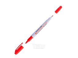 Маркер перм. двусторонний "Multi Marker Twin", черный CROWN P-800W