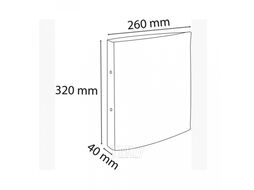 Папка на 2 кольца А4, 40 мм "1928" карт., ассорти Exacompta 54920E