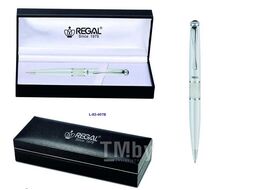 Ручка "REGAL 82" шариковая (серия William) в футляре, корпус белого жемчужного цвета Regal L-82-407B