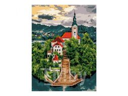 Алмазная мозаика 30*40см "Таллин" (частичное заполнение, без деревянного подрамника) LORI Ам-066
