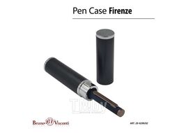 Ручка "FIRENZE" шарик.автомат.в круглом тубусе, 1.0мм, синяя, синий мет.корпус, черный футляр Bruno Visconti 20-0299/02
