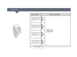 Писсуар Idevit Halley в комплекте с сифоном 29x32x54 Up Water Inlet - Back Water Outlet K0007-0306-001-1-0000+3890GZ50B2