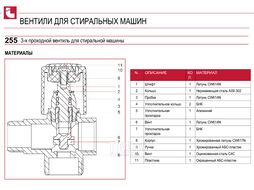 3-х проходной вентиль для стиральной машины Itap 1/2" DN15 2550012 (2550012)