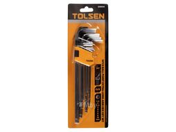 Набор Г-образных шестигранников 1,5-10 мм, длинные, с шаровым окончанием, 9 предметов TOLSEN TT20054