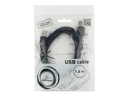 Кабель USB2.0 AM-AM 1.8м Cablexpert экран черный пакет CCP-USB2-AMAM-6