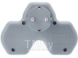Двойник электрический 16 А с заземлением и защитными шторками + 2 USB порта, 2,4 А, белый REXANT 11-1089