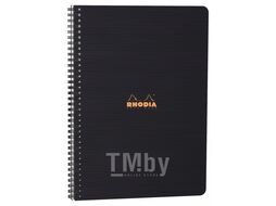 Блокнот А5+ 160*210 мм, 80 л., в клетку "Rhodia" спираль сбоку, оранжевый Clairefontaine 193428C