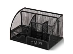 Подставка для канцелярских мелочей "Deli Office Set" метал., сетка, черный Deli 9200