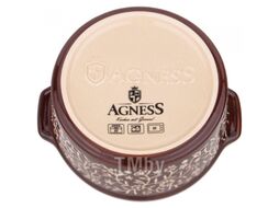 Горшочек для запекания Agness 777-106 (коричневый)